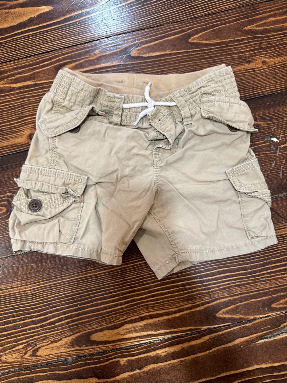 GAP Khaki Safari Cargo Shorts with Drawstring for toddler